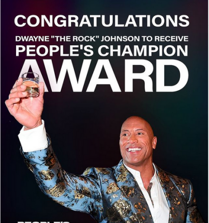 Дуэйн Джонсон получит награду народного чемпиона на People`s Choice Awards.